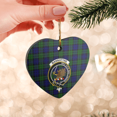 Clan Bannatyne 2 Tartan Crest Heart Ceramic Ornament YG86 Bannatyne 2 Tartan Tartan Christmas   