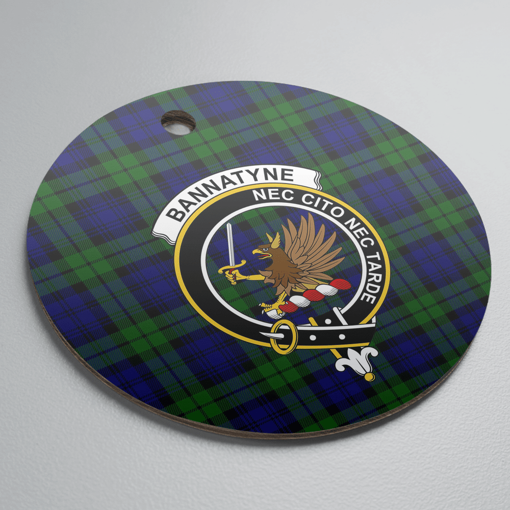 Clan Bannatyne 2 Tartan Crest Round Ceramic Ornament KM98 Bannatyne 2 Tartan Tartan Christmas   