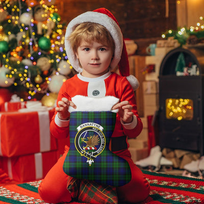 Clan Bannatyne Tartan Crest Christmas Stocking
