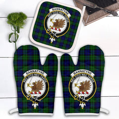 Clan Bannatyne Tartan Crest Oven Mitt And Pot Holder (2 Oven Mitts + 1 Pot Holder) HZ90 Clan Bannatyne Tartan Today   