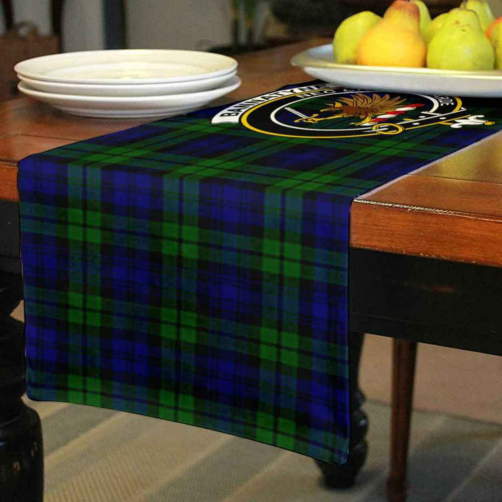 Clan Bannatyne Tartan Crest Table Runner Cotton PD18 Bannatyne Tartan Tartan Table Runner   