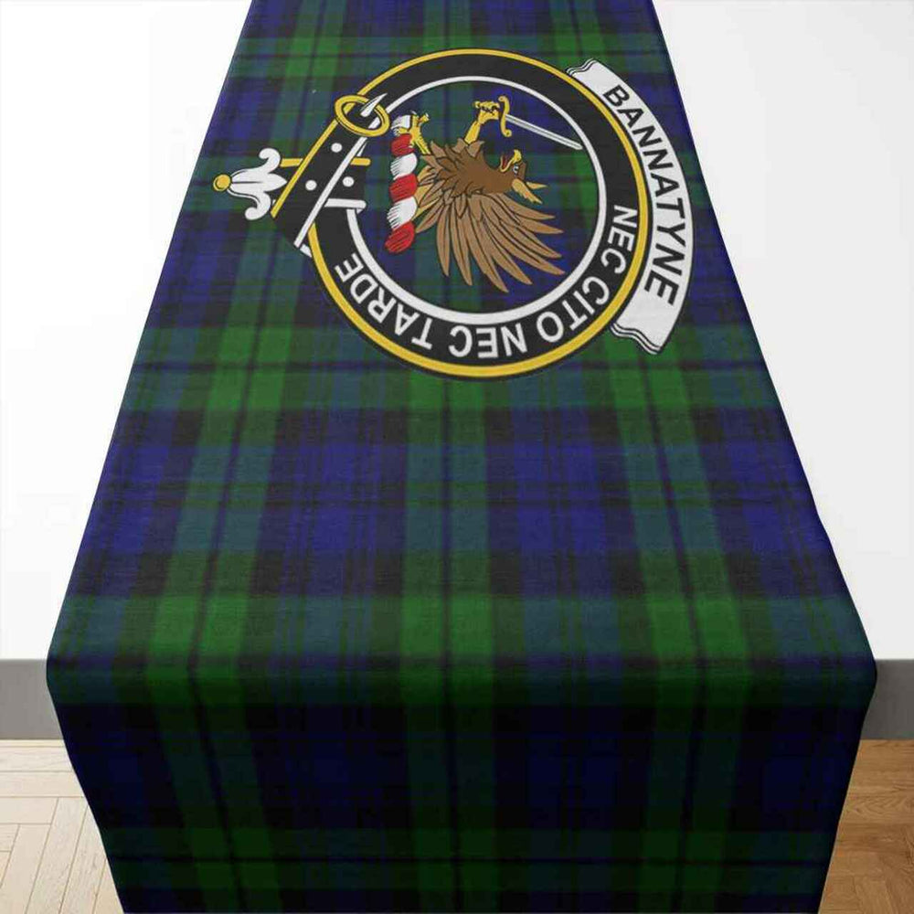 Clan Bannatyne Tartan Crest Table Runner Cotton PD18 Bannatyne Tartan Tartan Table Runner   