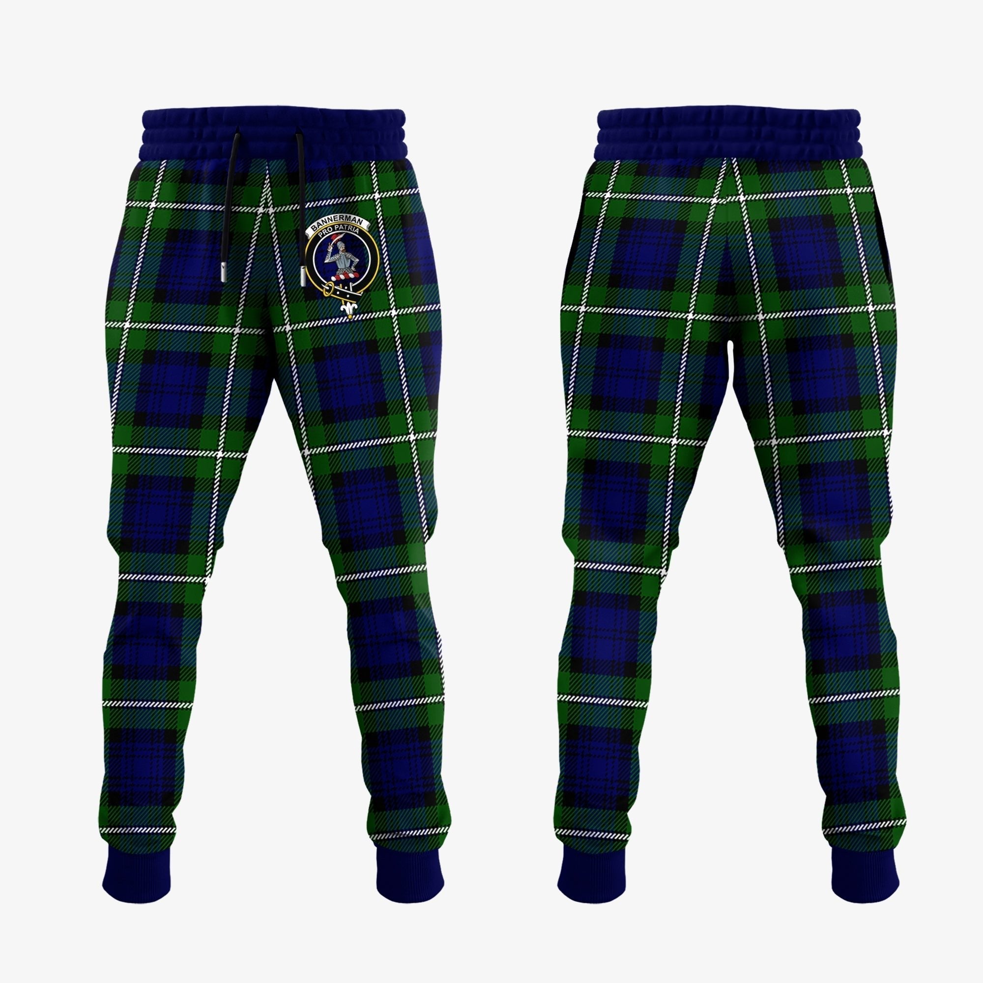Clan Bannerman Tartan Crest Jogger Sweatpants HJ25 Clan Bannerman Tartan Today   