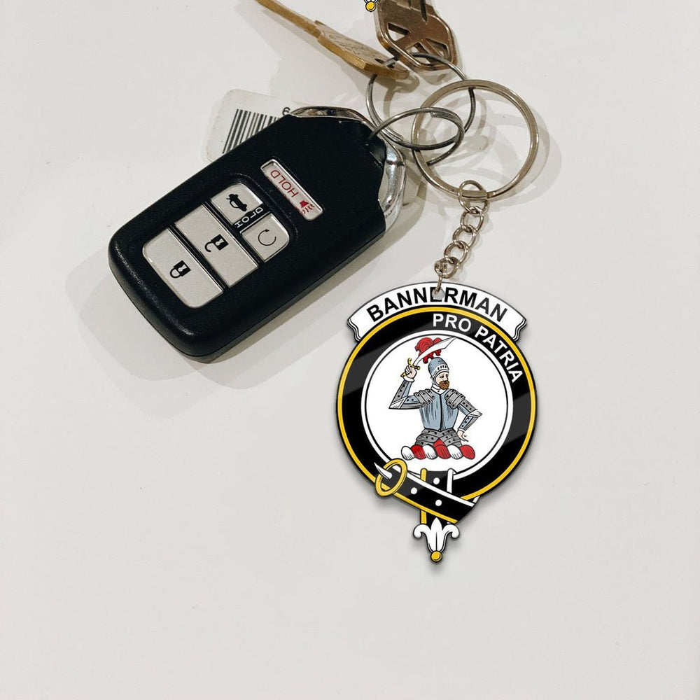 Clan Bannerman Tartan Crest Keychain LB68 Clan Bannerman Tartan Today   