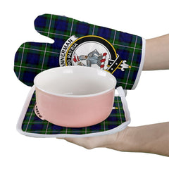 Clan Bannerman Tartan Crest Oven Mitt And Pot Holder (2 Oven Mitts + 1 Pot Holder) CV49 Clan Bannerman Tartan Today   