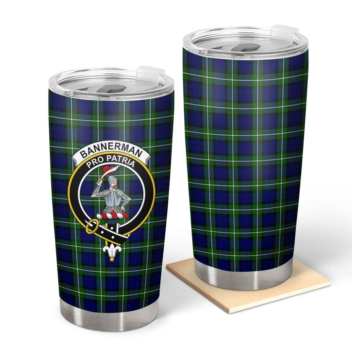 Clan Bannerman Tartan Crest Tumbler NP77 Clan Bannerman Tartan Today   