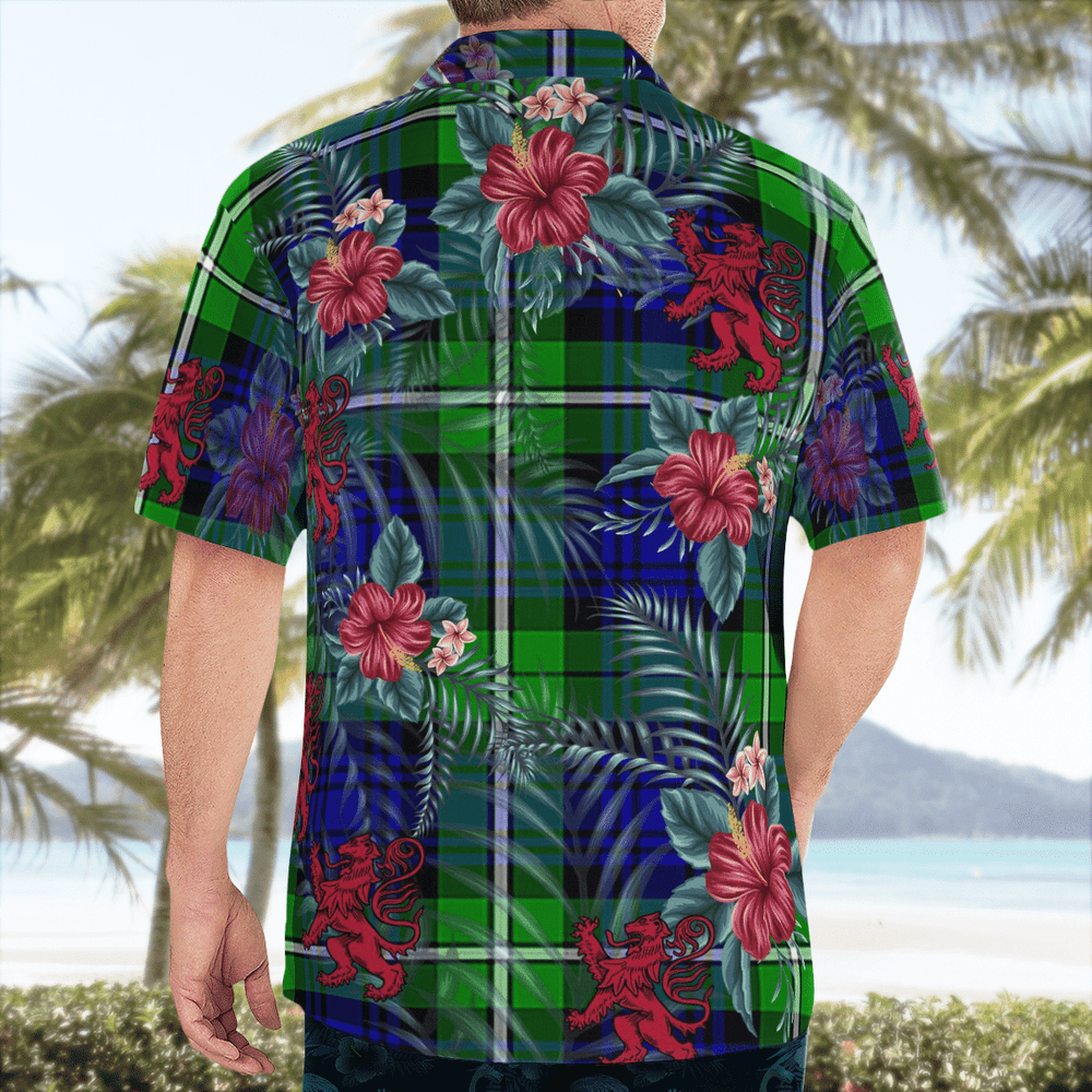 Clan Bannerman Tartan Scottish Lion Hawaiian Shirt UH36 Bannerman Tartan Tartan Hawaii Shirt   