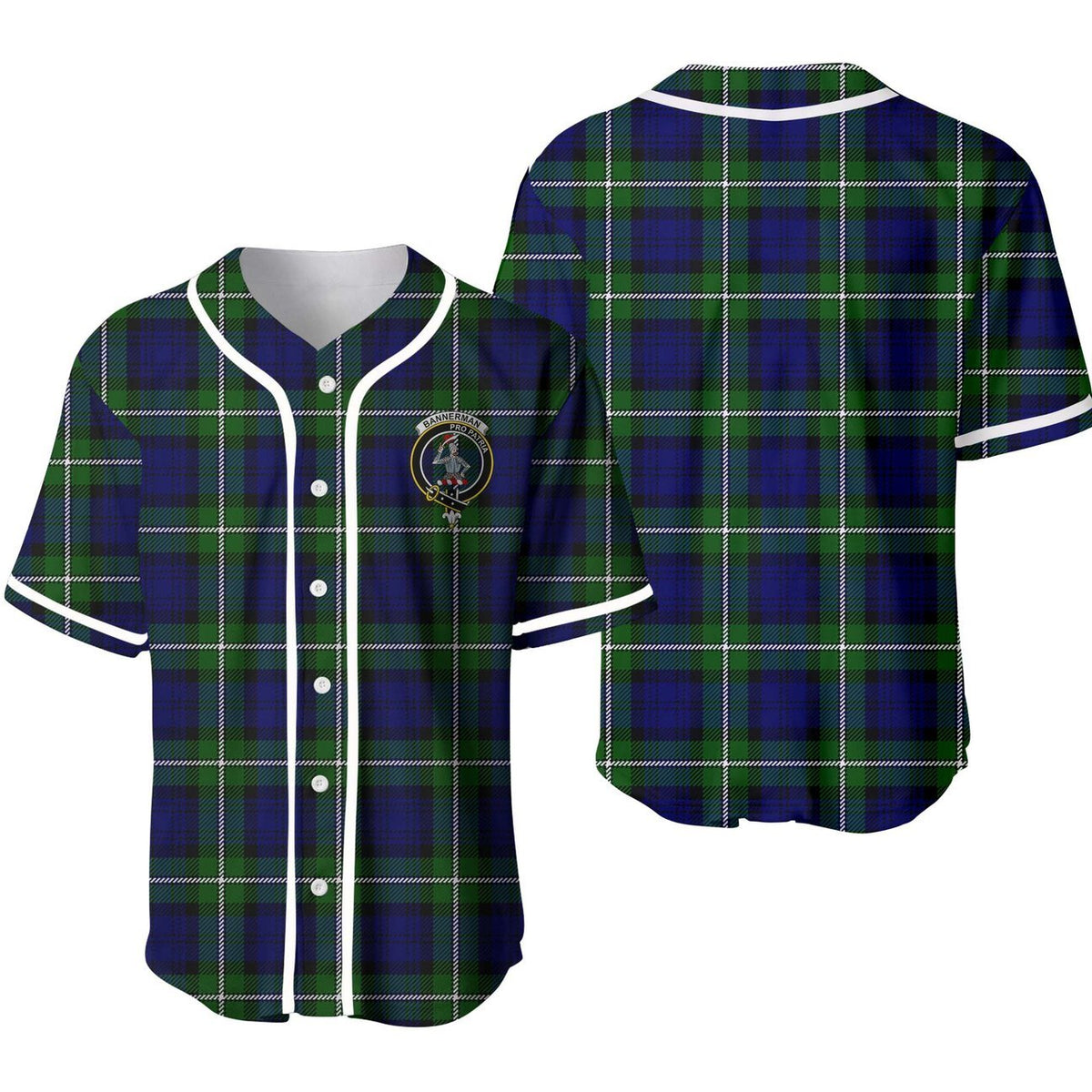 Clan Bannerman Tartan Unisex Baseball Jersey NU76GW45 Clan Bannerman Tartan Today   