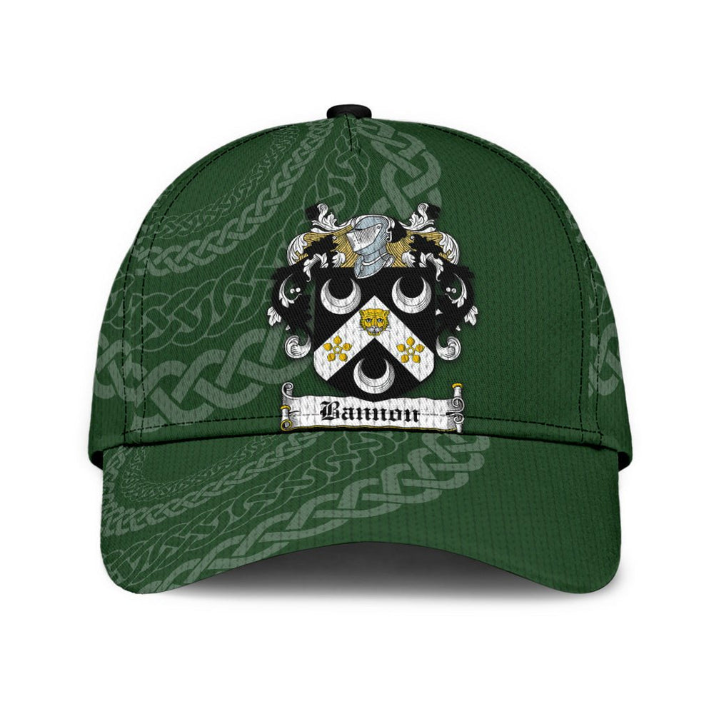 Clan Bannon Coat Of Arms - Irish Family Crest St Patrick's Day Classic CapFZ67 Classic Cap - Bannon Coat Of Arms St Patrick's Day Classic Cap Irish Cap   