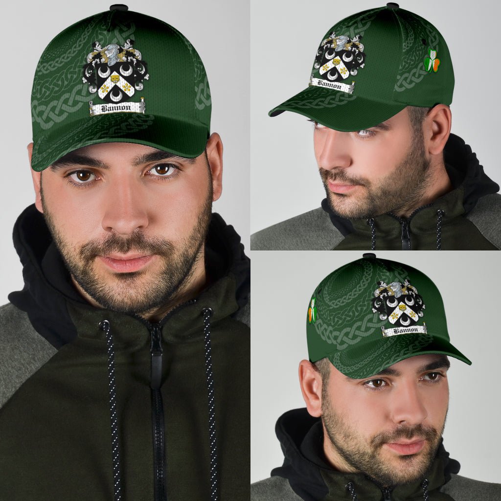 Clan Bannon Coat Of Arms - Irish Family Crest St Patrick's Day Classic CapFZ67 Classic Cap - Bannon Coat Of Arms St Patrick's Day Classic Cap Irish Cap   