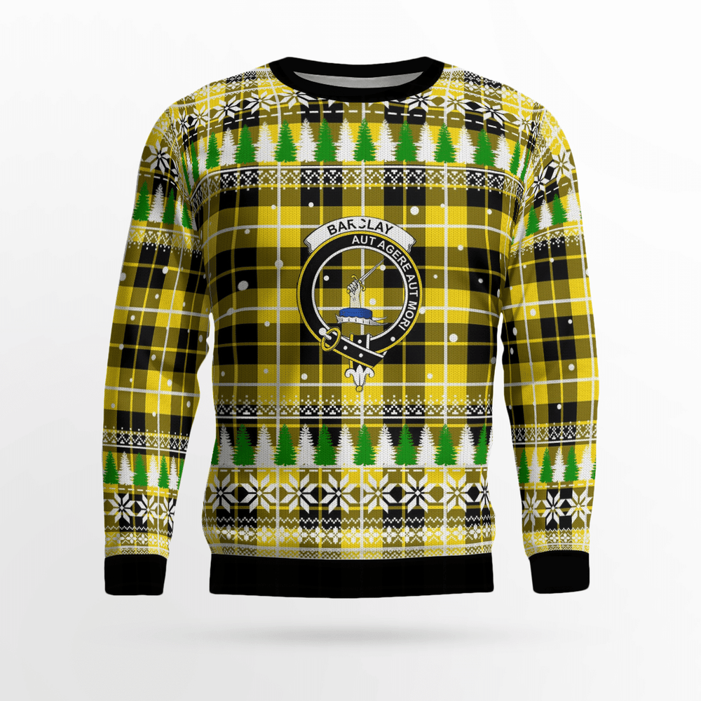 Clan Barclay Dress Modern Crest Tartan Christmas Ugly Sweater PS49 Barclay Dress Modern Crest Tartan Tartan Ugly Sweater   