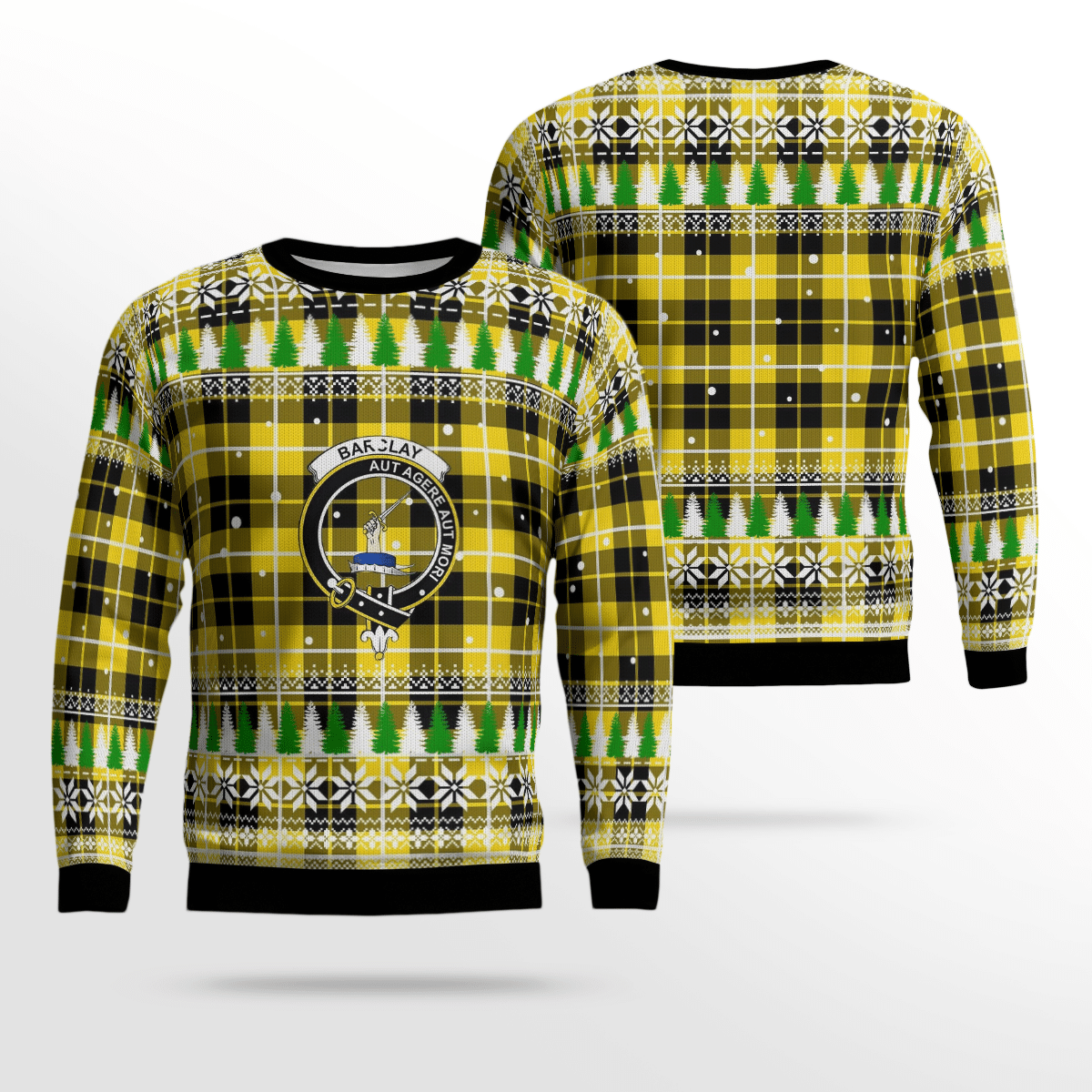 Clan Barclay Dress Modern Crest Tartan Christmas Ugly Sweater PS49 Barclay Dress Modern Crest Tartan Tartan Ugly Sweater   