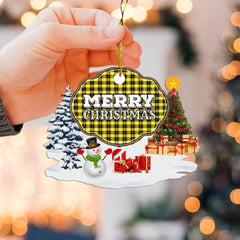 Clan Barclay Dress Modern "Merry Christmas" Tartan Acrylic Ornament JV61 Barclay Dress Modern Tartan Tartan Christmas   