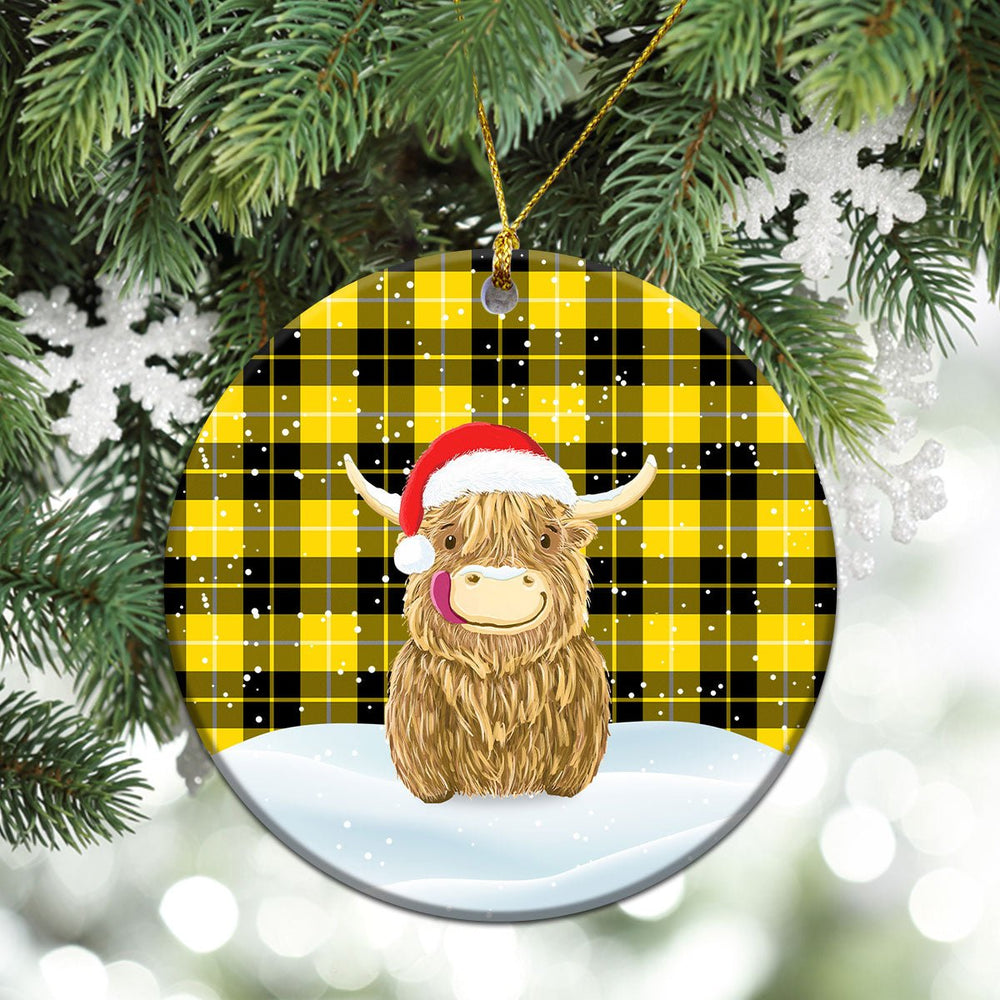 Clan Barclay Dress Modern Tartan Christmas Ceramic Ornament Highland Cows Style DP85 Barclay Dress Modern Tartan Tartan Ornament   