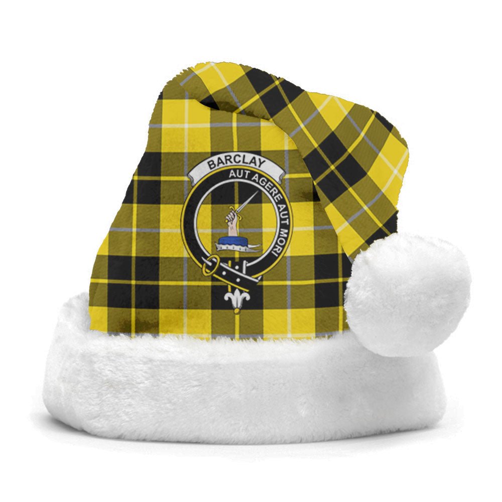 Clan Barclay Dress Modern Tartan Crest Christmas Santa Hat AJ34 Barclay Dress Modern Tartan Tartan Santa Hat   