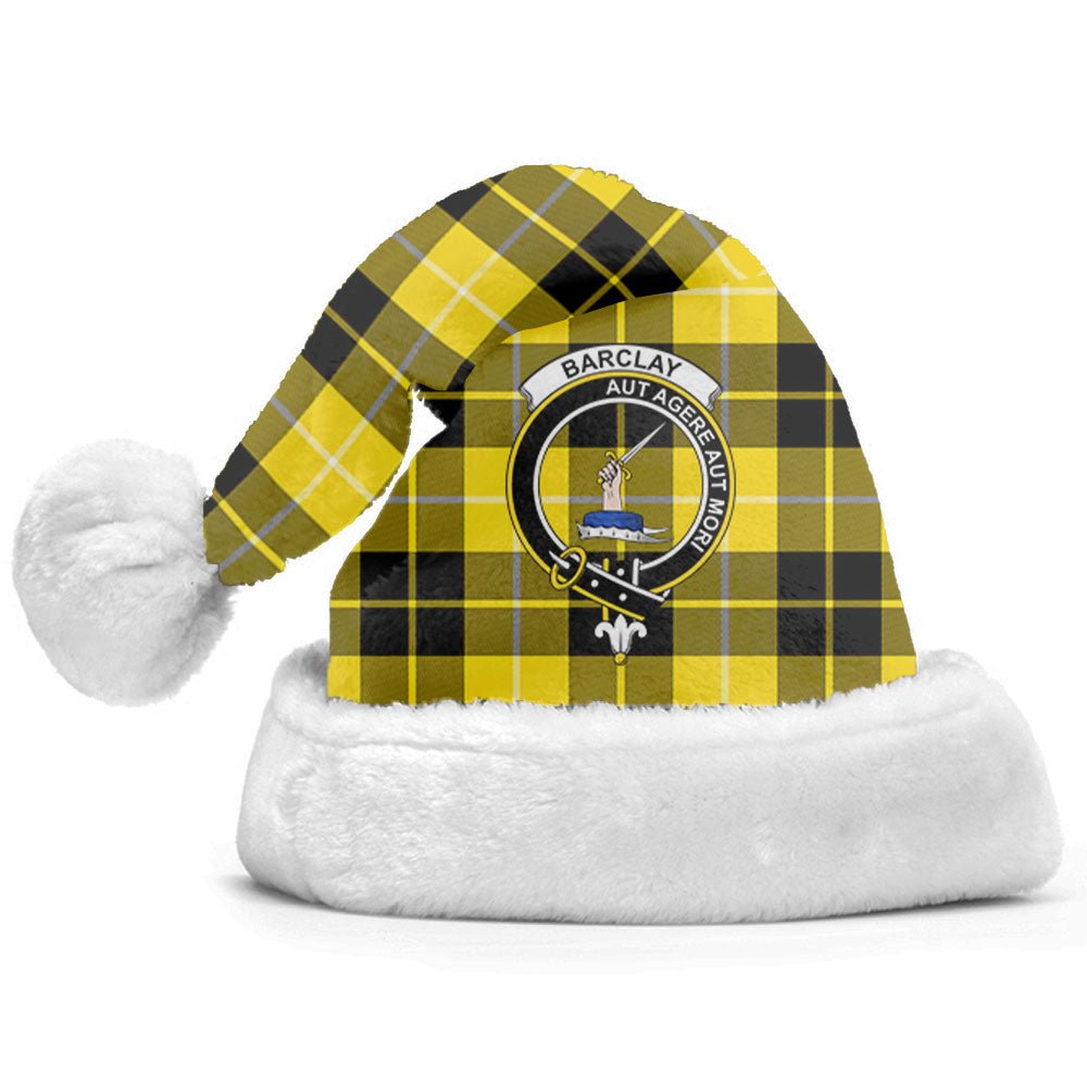 Clan Barclay Dress Modern Tartan Crest Christmas Santa Hat AJ34 Barclay Dress Modern Tartan Tartan Santa Hat   
