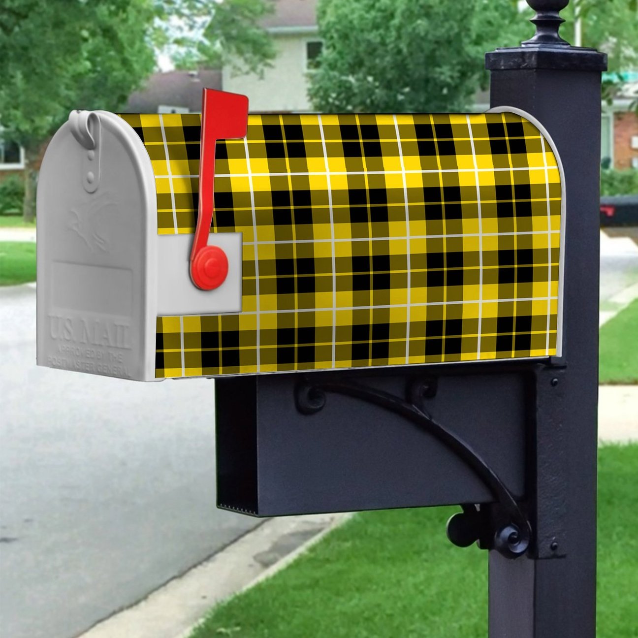 Clan Barclay Dress Modern Tartan Crest Mailbox EX50 Clan Barclay Tartan Today   