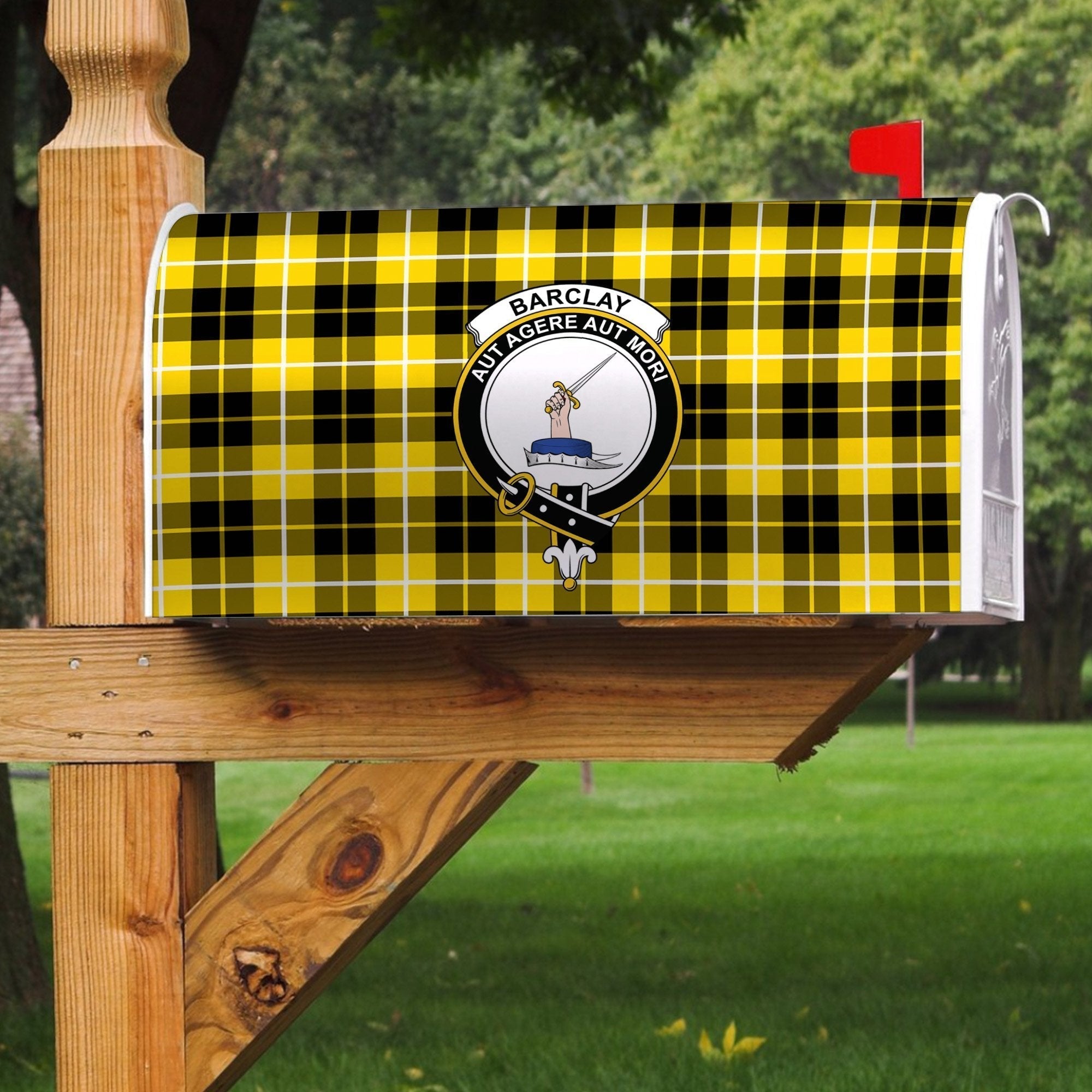 Clan Barclay Dress Modern Tartan Crest Mailbox EX50 Clan Barclay Tartan Today   