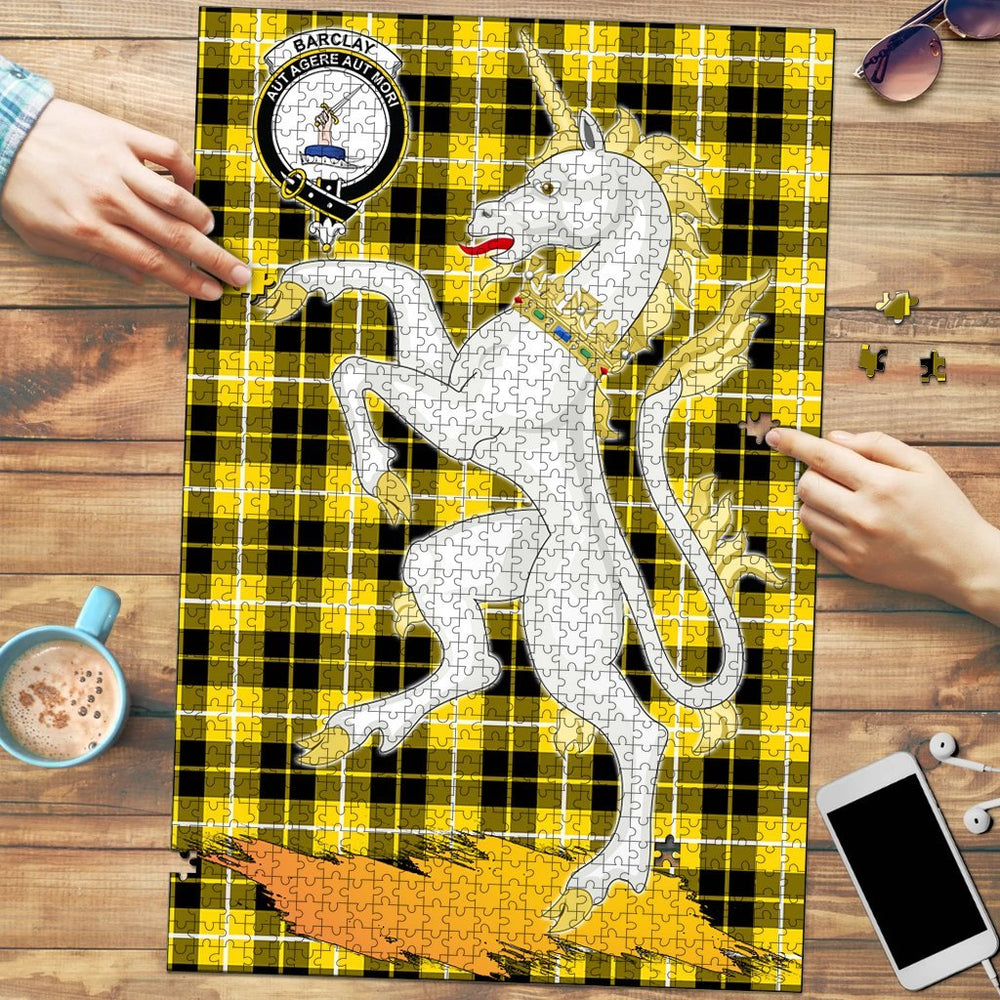 Clan Barclay Dress Modern Tartan Crest Unicorn Scotland Jigsaw Puzzles Gift For Family JI74 Clan Barclay Tartan Today   