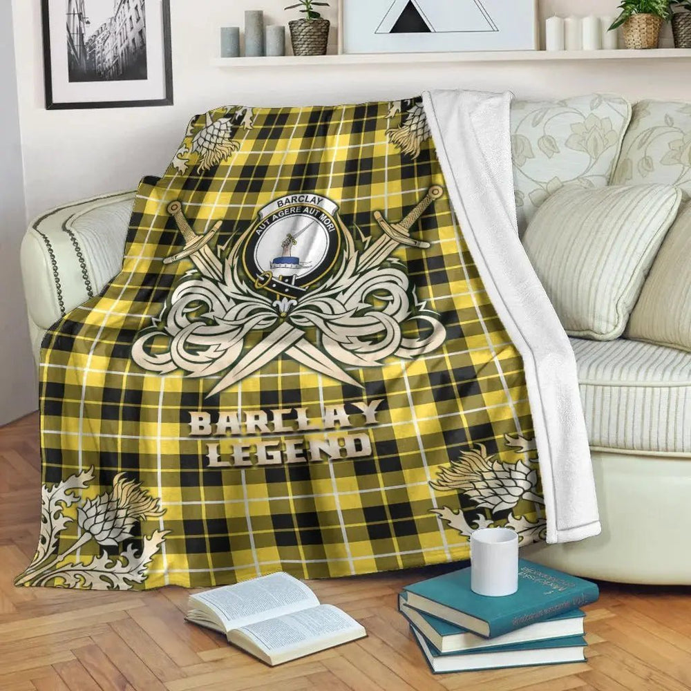 Clan Barclay Dress Modern Tartan Gold Courage Symbol Blanket AQ35 Clan Barclay Tartan Today   