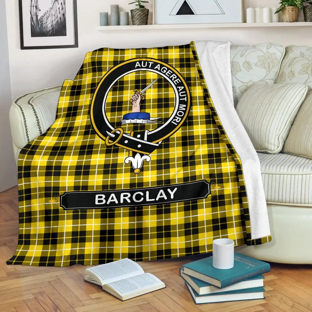 Clan Barclay Family Tartan Crest Blanket 3 Sizes DE64 Clan Barclay Tartan Today   