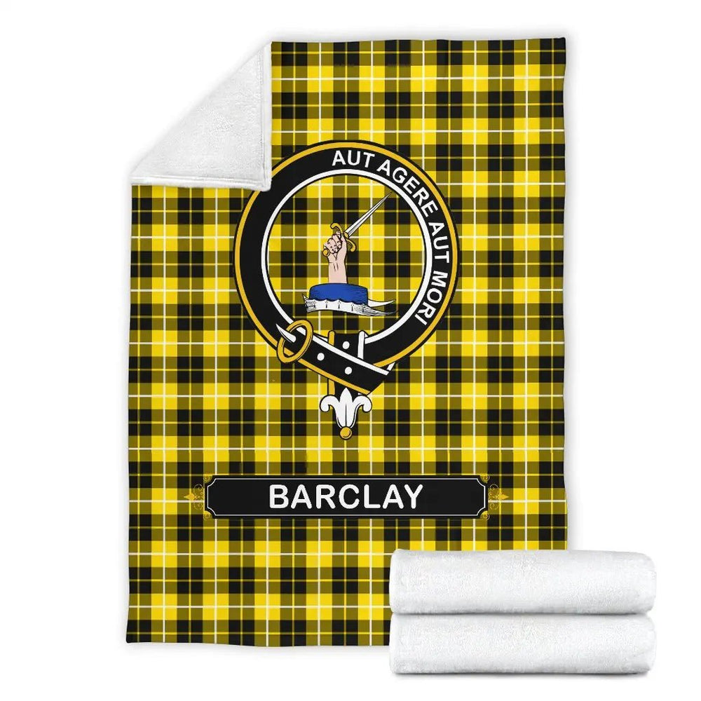 Clan Barclay Family Tartan Crest Blanket 3 Sizes DE64 Clan Barclay Tartan Today   