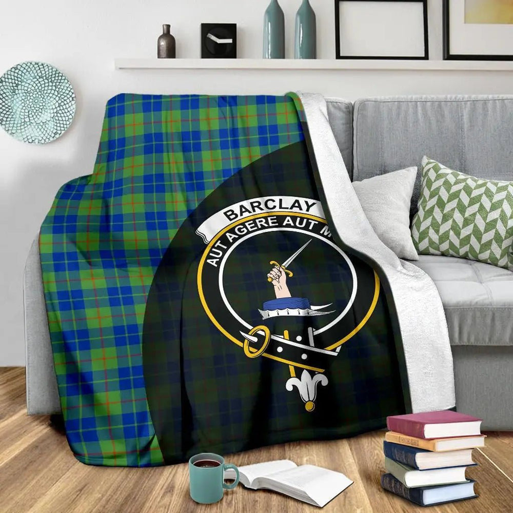 Clan Barclay Hunting Ancient Tartan Crest Blanket Wave Style MM51 Clan Barclay Tartan Today   