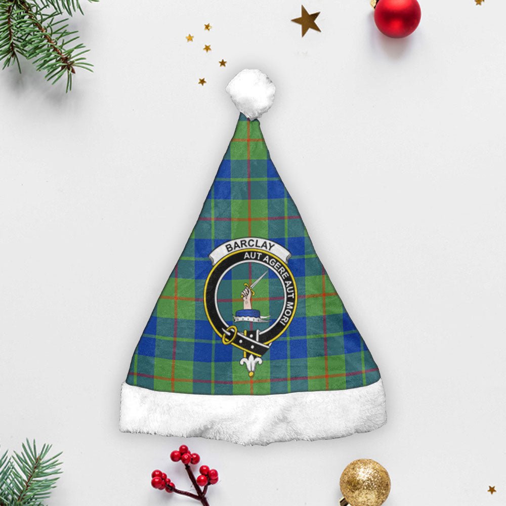 Clan Barclay Hunting Ancient Tartan Crest Christmas Santa Hat ZW73 Barclay Hunting Ancient Tartan Tartan Santa Hat   