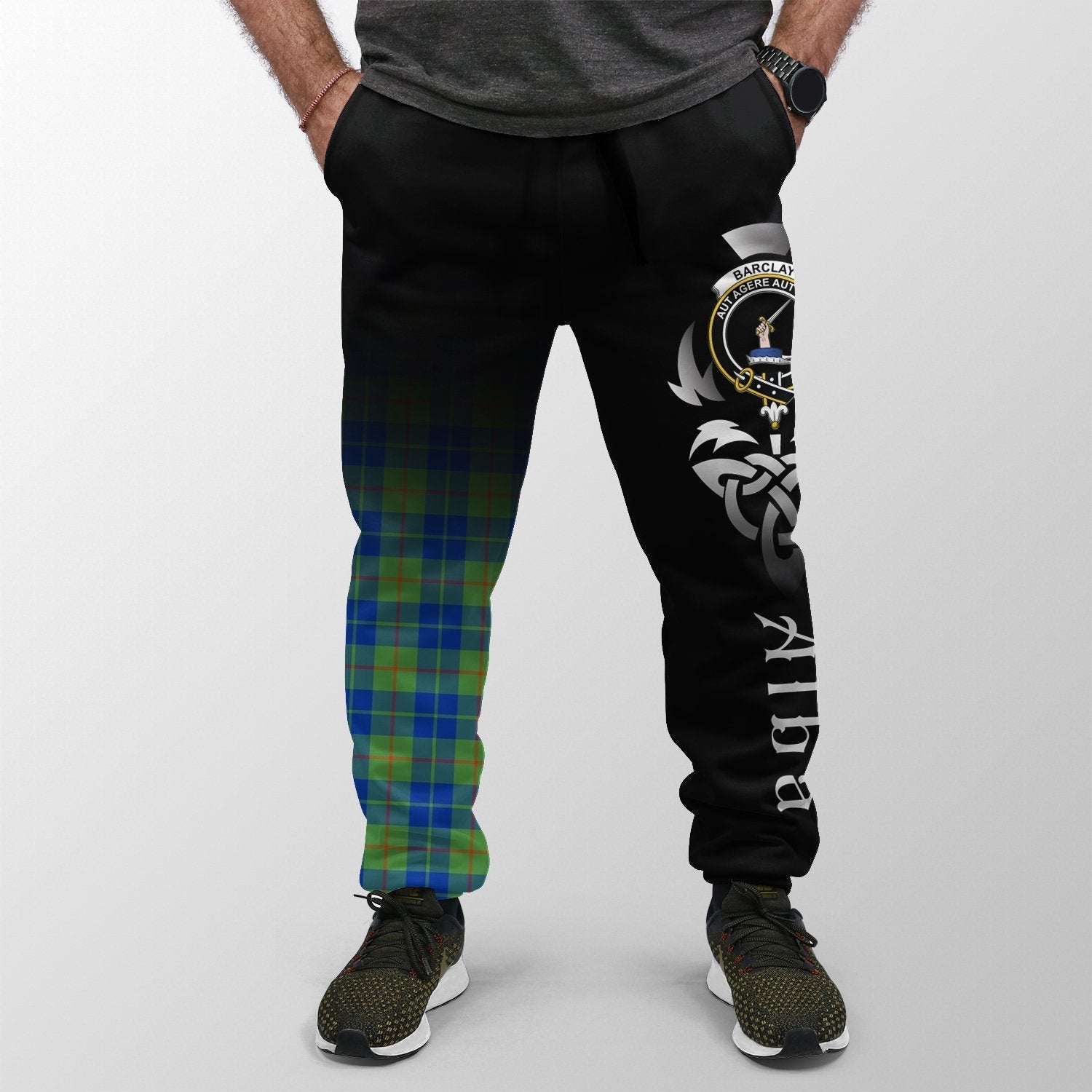 Clan Barclay Hunting Ancient Tartan Crest Jogger Sweatpants  Alba Celtic Style WL86 Clan Barclay Tartan Today   
