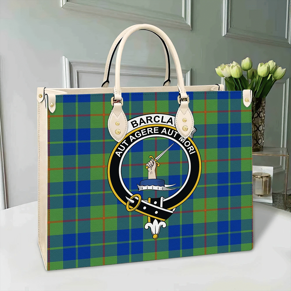Clan Barclay Hunting Ancient Tartan Crest Leather Bag IX81 Clan Barclay Tartan Today   
