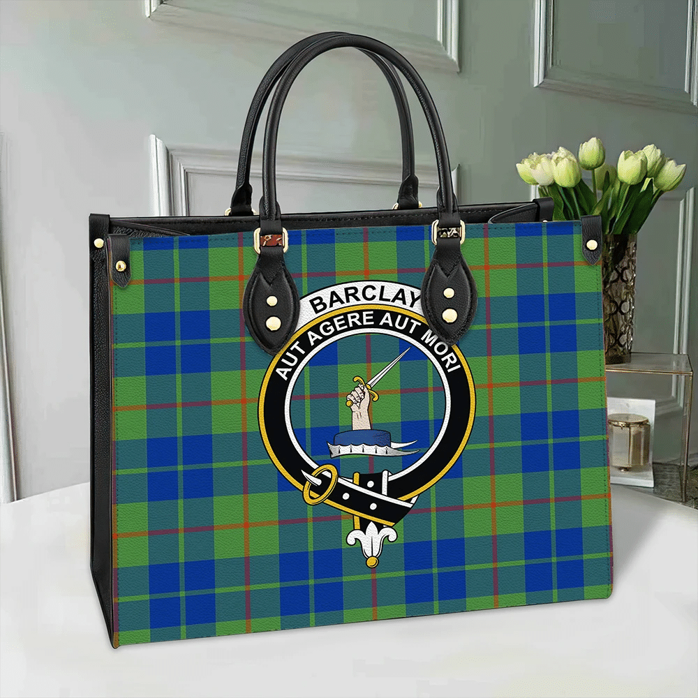 Clan Barclay Hunting Ancient Tartan Crest Leather Bag IX81 Clan Barclay Tartan Today   