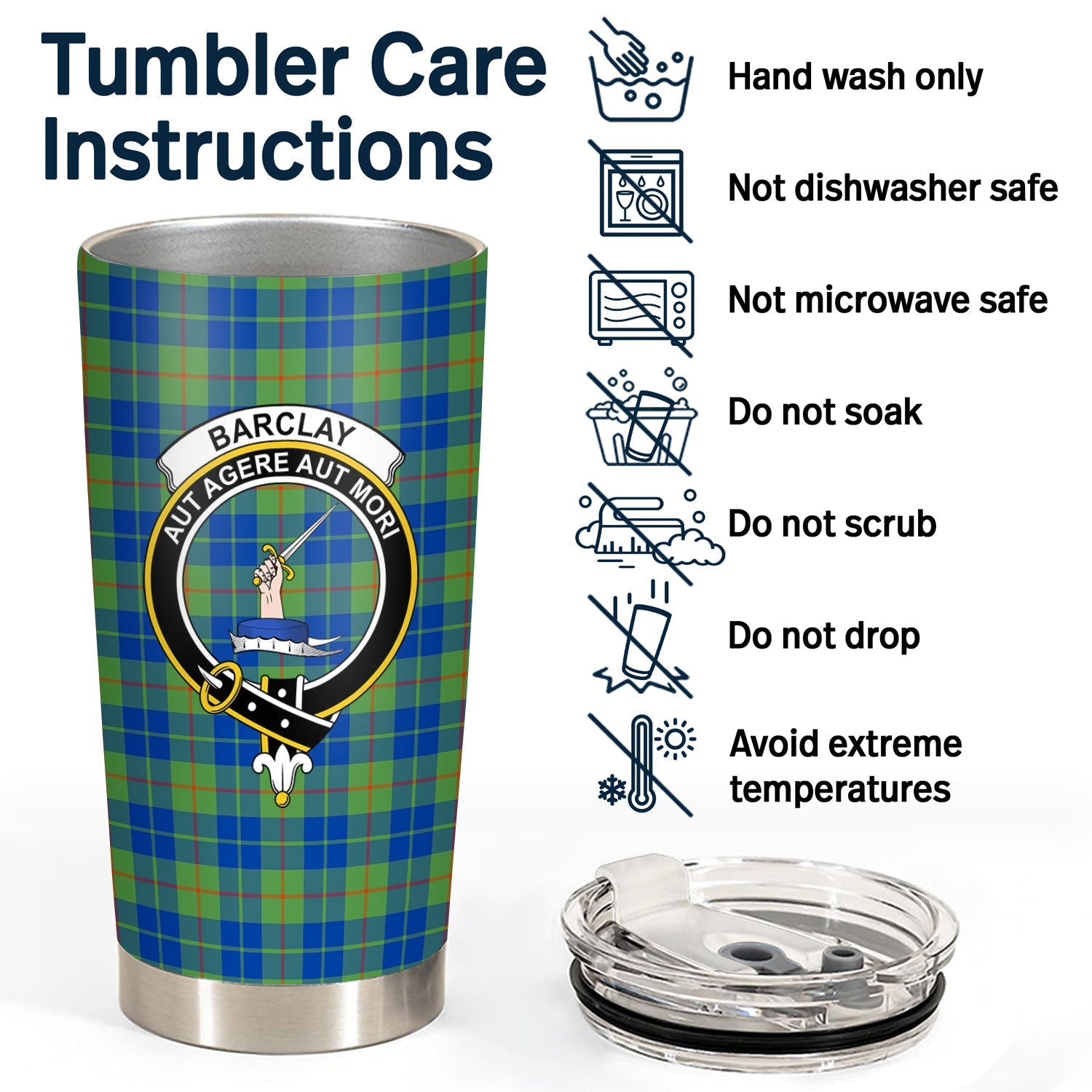 Clan Barclay Hunting Ancient Tartan Crest Tumbler ZD79 Clan Barclay Tartan Today   