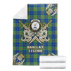 Clan Barclay Hunting Ancient Tartan Gold Courage Symbol Blanket EF53 Clan Barclay Tartan Today   