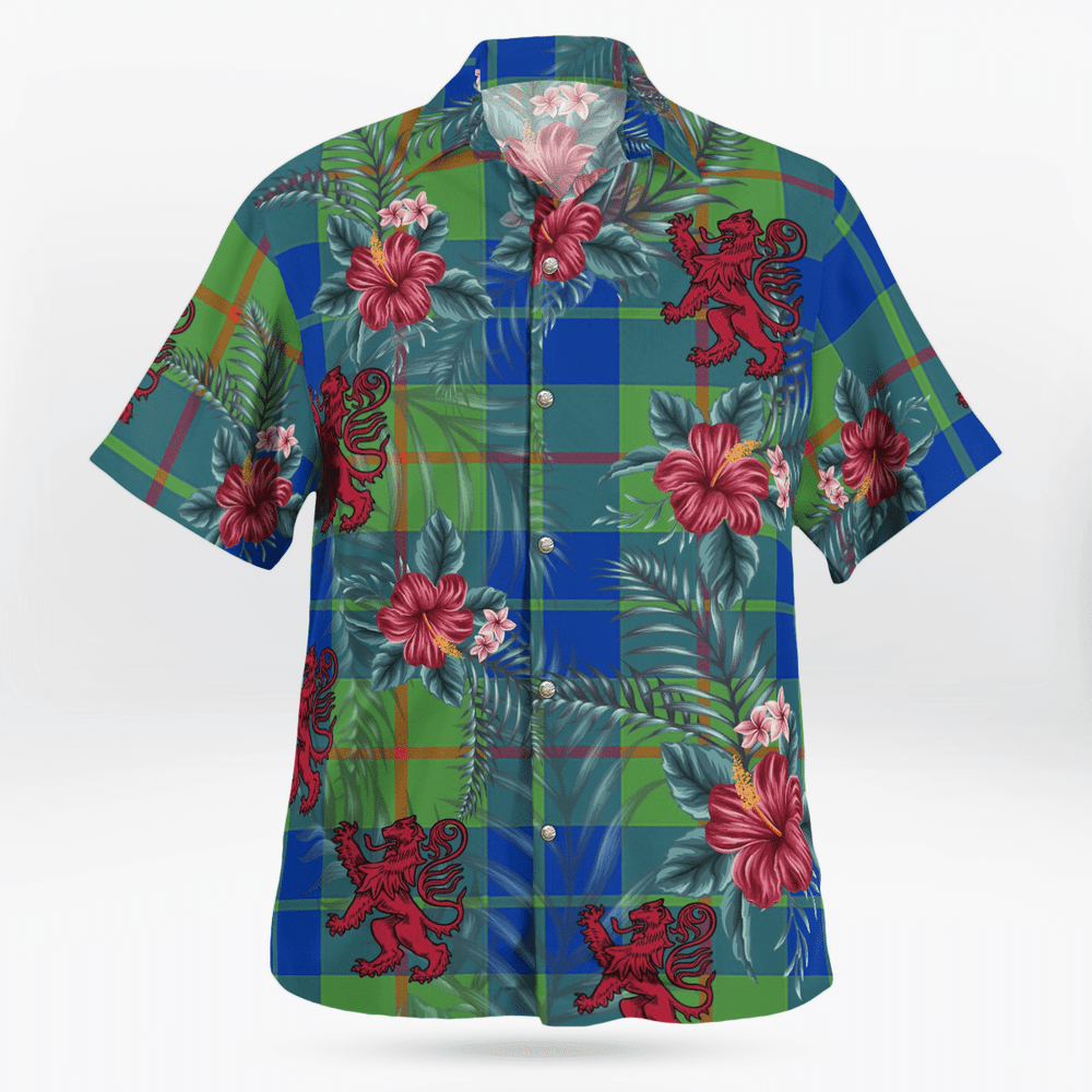 Clan Barclay Hunting Ancient Tartan Scottish Lion Hawaiian Shirt TN97 Barclay Hunting Ancient Tartan Tartan Hawaii Shirt   