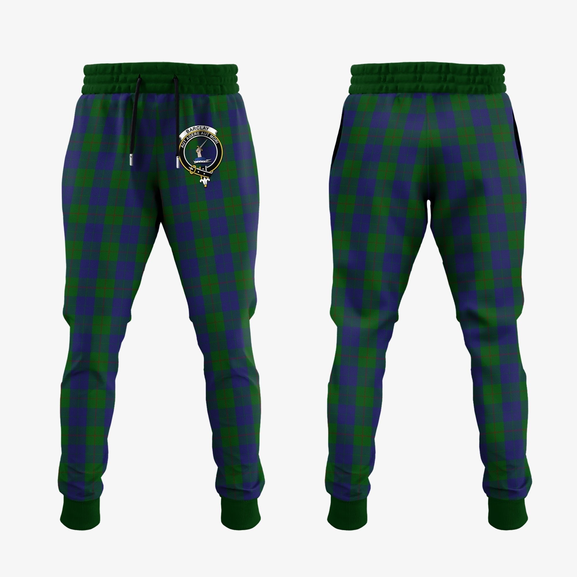 Clan Barclay Tartan Crest Jogger Sweatpants DF21 Clan Barclay Tartan Today   