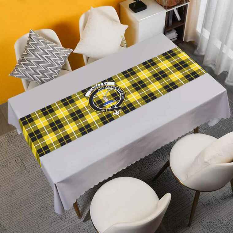 Clan Barclay Tartan Crest Table Runner Cotton YL49 Barclay Tartan Tartan Table Runner   