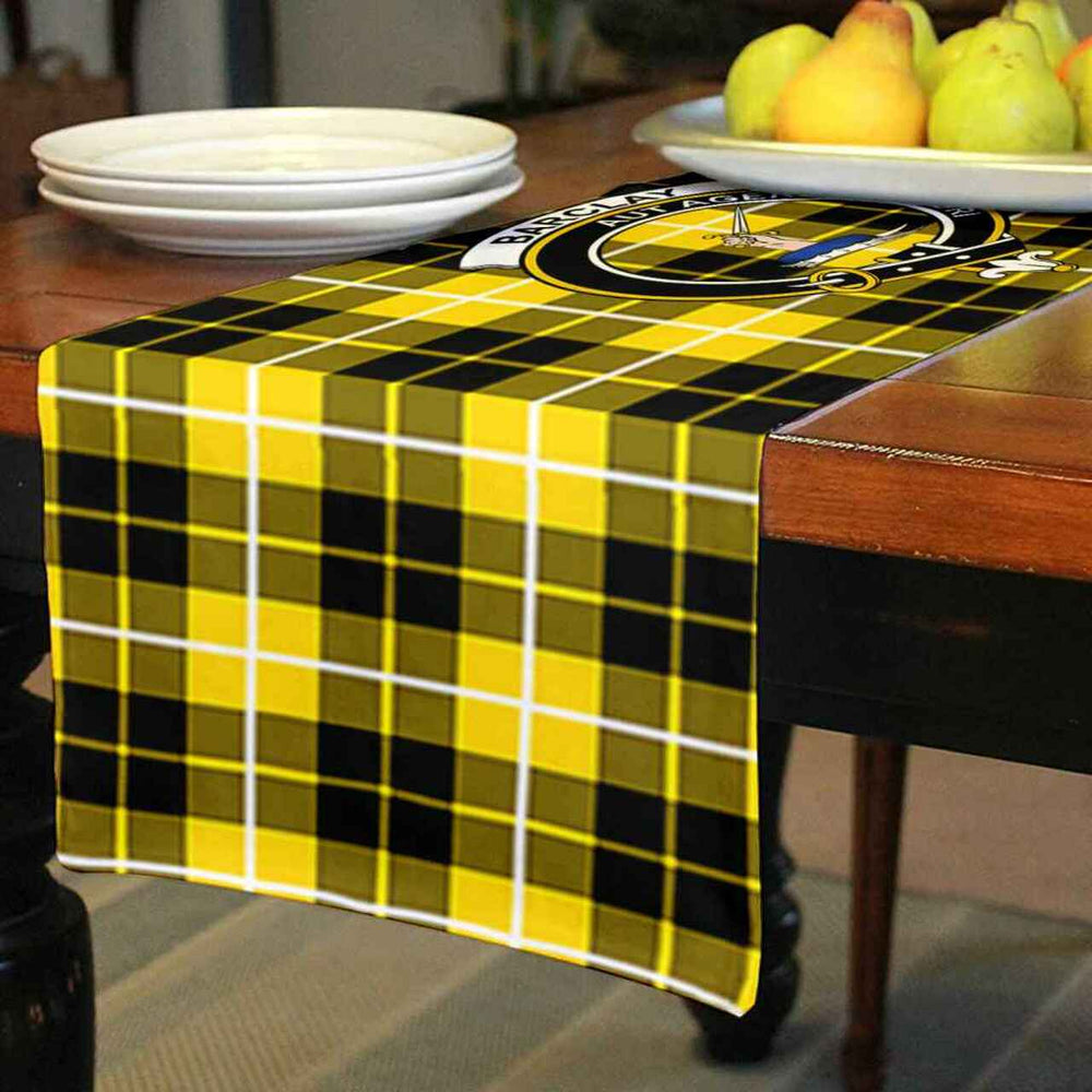 Clan Barclay Tartan Crest Table Runner Cotton YL49 Barclay Tartan Tartan Table Runner   
