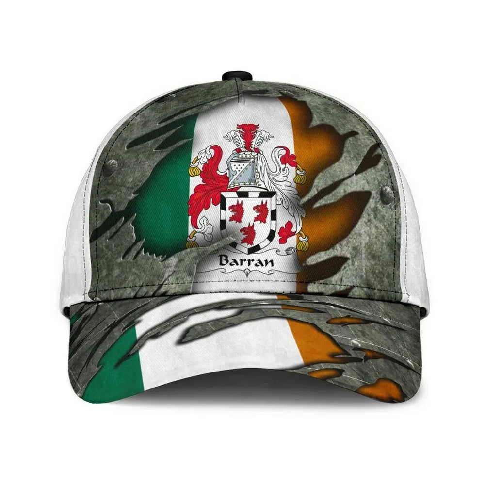 Clan Barran Coat Of Arms - Irish Family Crest Classic Cap XH77 Barran Coat Of Arms Irish Cap   