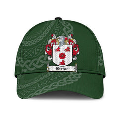 Clan Barton Coat Of Arms - Irish Family Crest St Patrick's Day Classic CapLB92 Classic Cap - Barton Coat Of Arms St Patrick's Day Classic Cap Irish Cap   