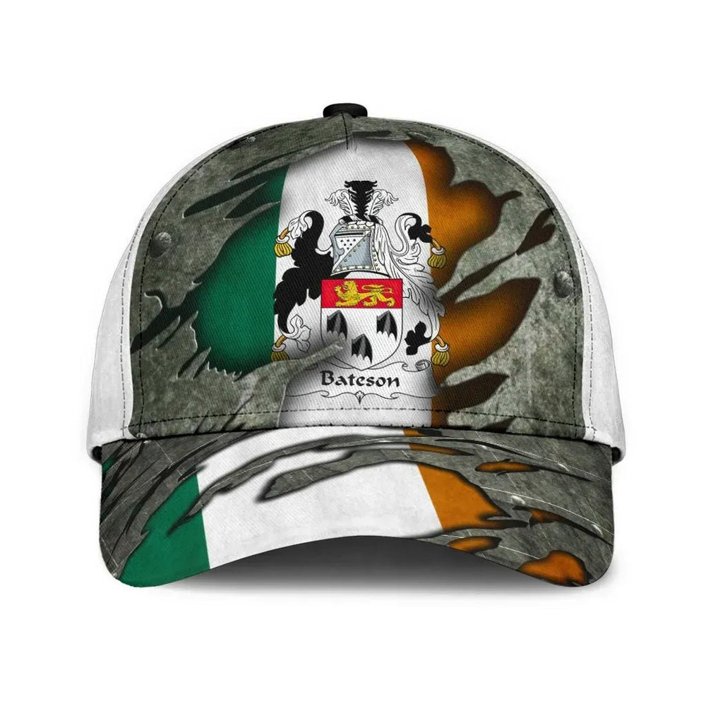 Clan Bateson Coat Of Arms - Irish Family Crest Classic Cap UD23 Bateson Coat Of Arms Irish Cap   
