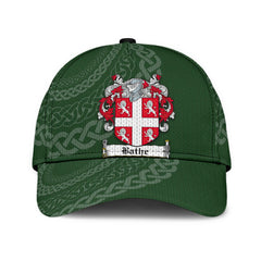 Clan Bathe Coat Of Arms - Irish Family Crest St Patrick's Day Classic CapCC59 Classic Cap - Bathe Coat Of Arms St Patrick's Day Classic Cap Irish Cap   
