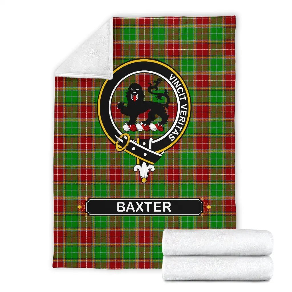 Clan Baxter Family Tartan Crest Blanket 3 Sizes BI96 Clan Baxter Tartan Today   