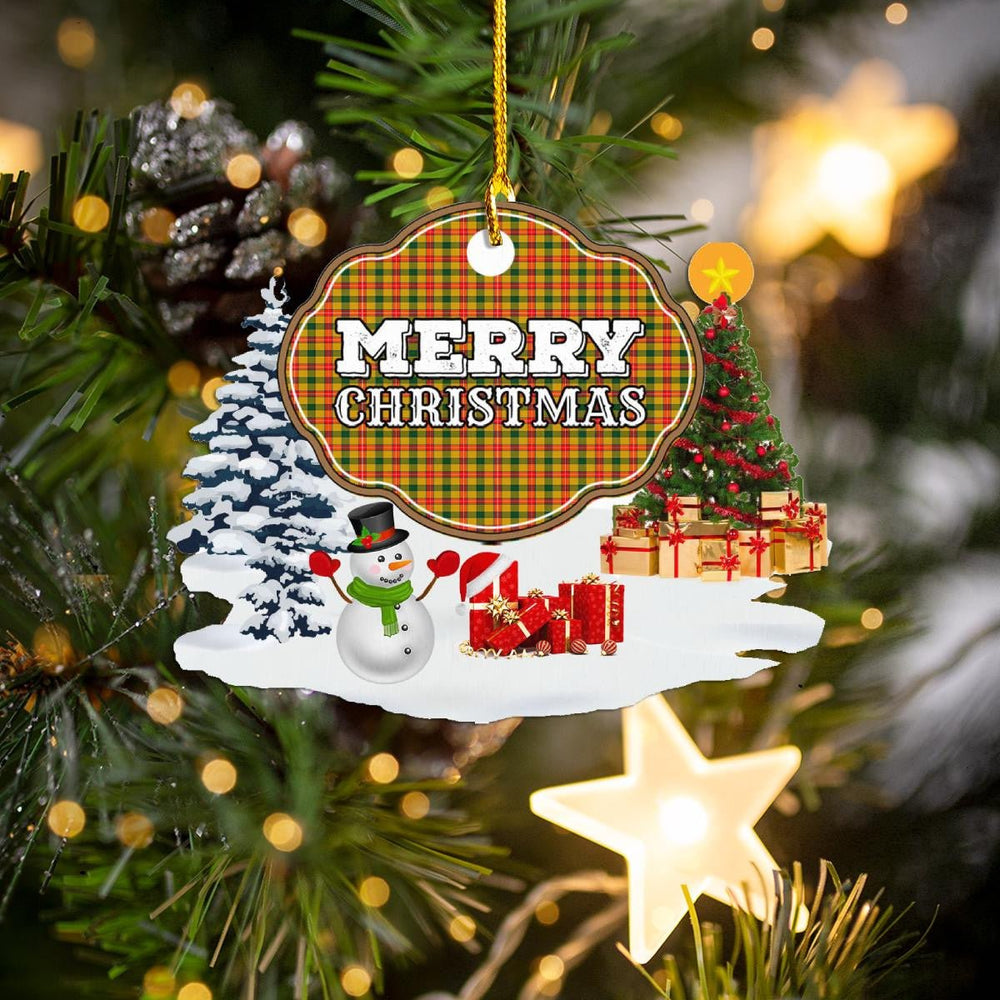 Clan Baxter "Merry Christmas" Tartan Acrylic Ornament DJ70 Baxter Tartan Tartan Christmas   