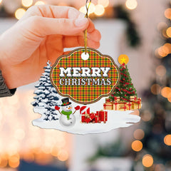 Clan Baxter "Merry Christmas" Tartan Acrylic Ornament DJ70 Baxter Tartan Tartan Christmas   