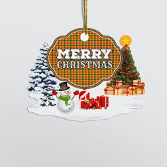 Clan Baxter "Merry Christmas" Tartan Acrylic Ornament DJ70 Baxter Tartan Tartan Christmas   