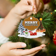 Clan Baxter "Merry Christmas" Tartan Acrylic Ornament DJ70 Baxter Tartan Tartan Christmas   