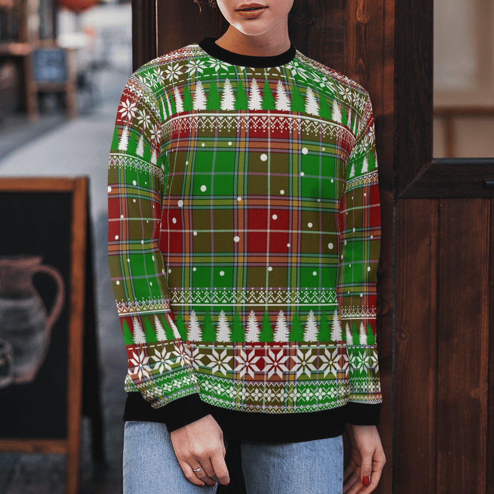 Clan Baxter Modern Tartan Christmas Ugly Sweater ZE66 Baxter Modern Tartan Tartan Ugly Sweater   