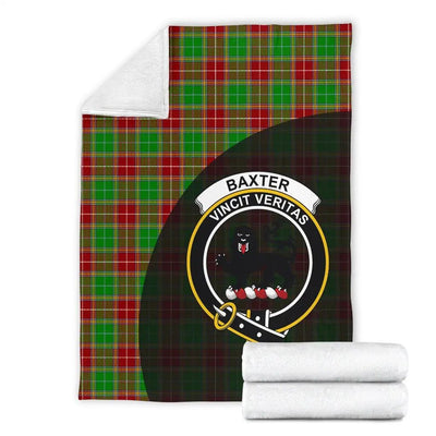 Clan Baxter Modern Tartan Crest Blanket 3 Sizes WA16
