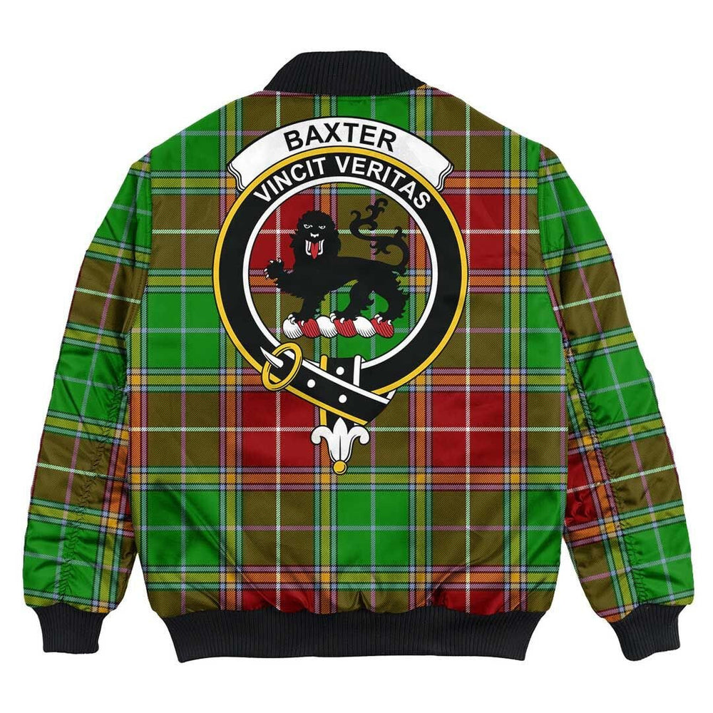 Clan Baxter Modern Tartan Crest Bomber Jacket QV93 Baxter Modern Tartan Tartan Bomber Jacket   