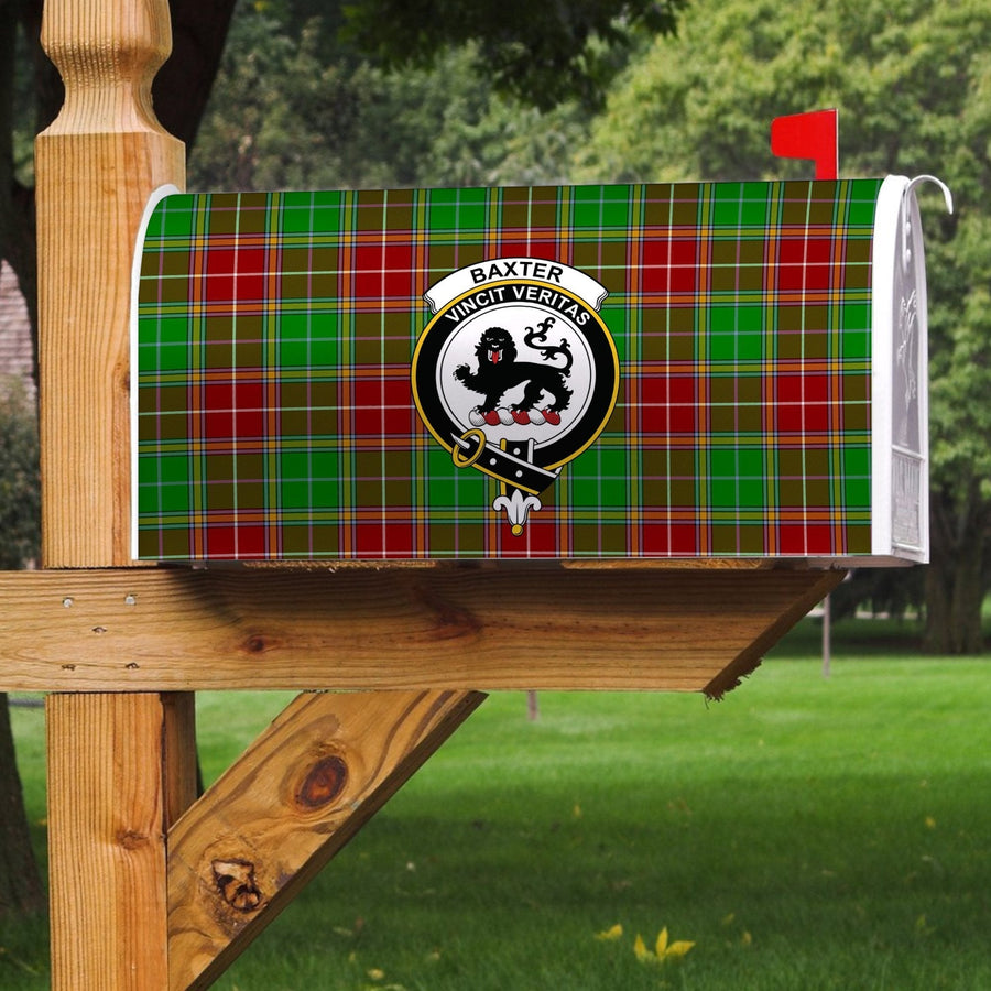 Clan Baxter Modern Tartan Crest Mailbox